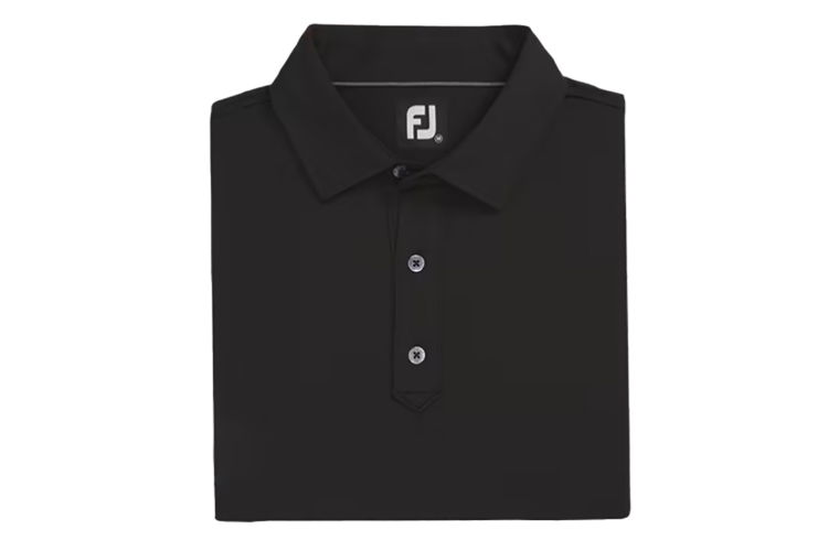 MENS FOOT JOY (FJ) SOLID BLACK TRADITIONAL BLACK FJ LOGO BLACK ON BLACK SIZE L