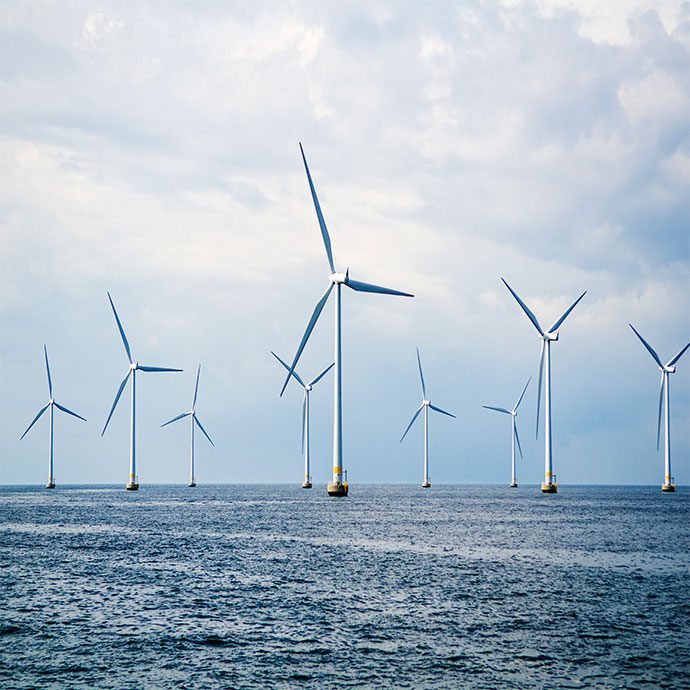 Wind turbines in water