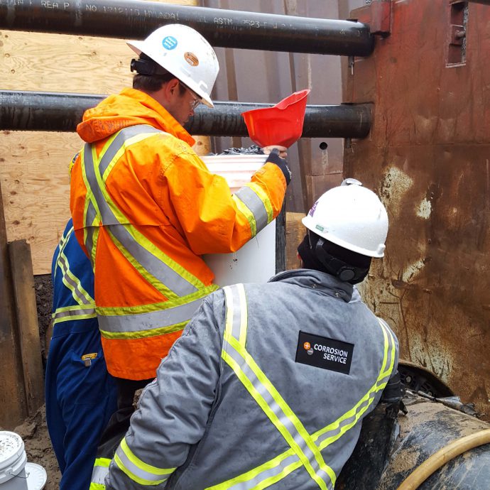 Vapor Corrosion Inhibitor (VCI) Installation Onsite by Corrosion Service