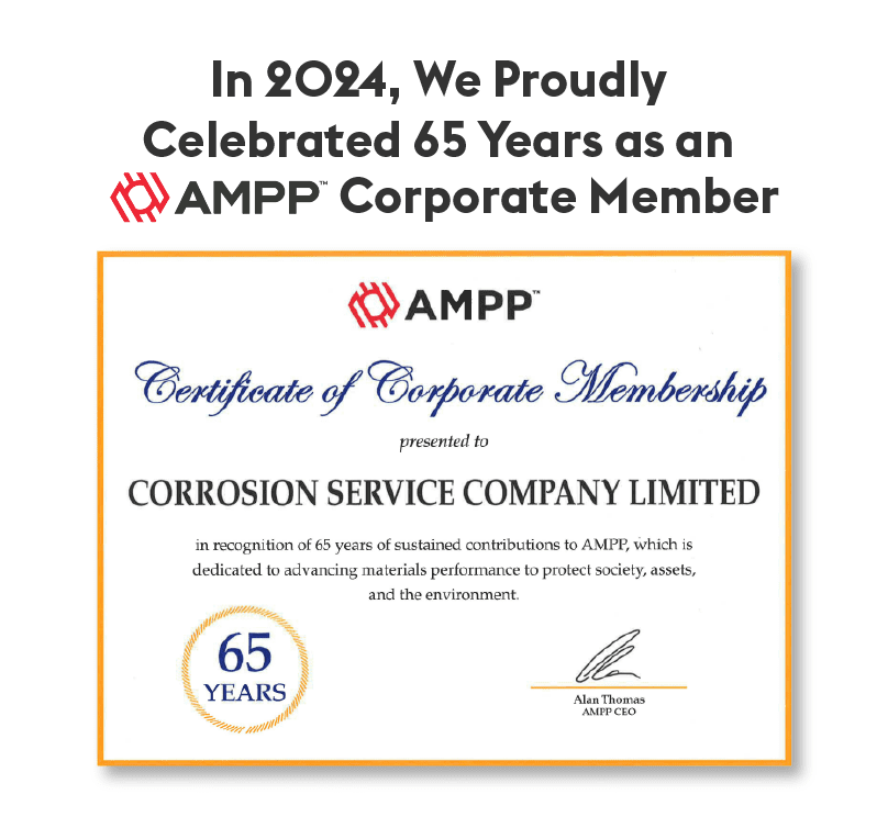 AMPP Corporate Member 65 Years Certificate